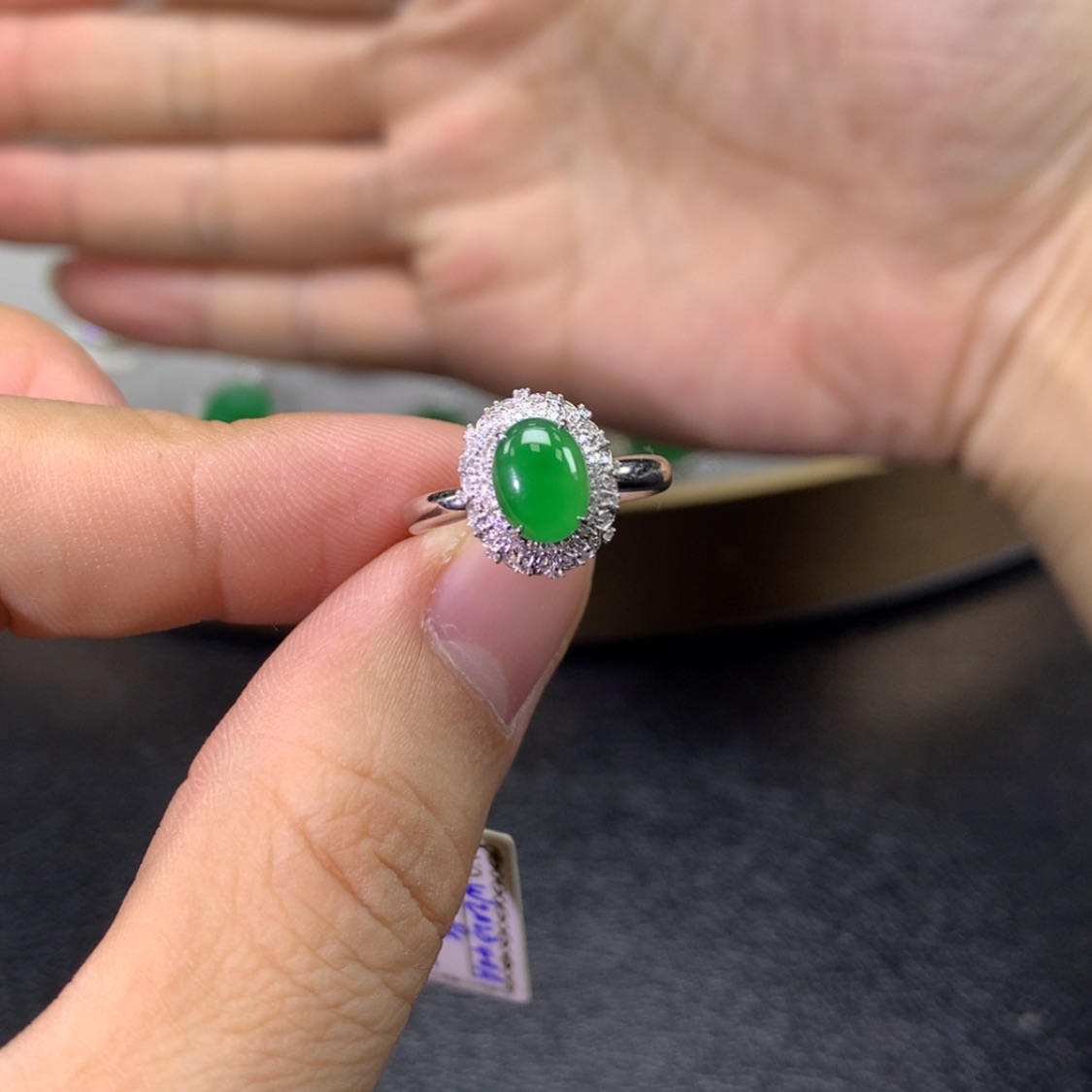 【闪购商品】翡翠戒指18K金镶嵌