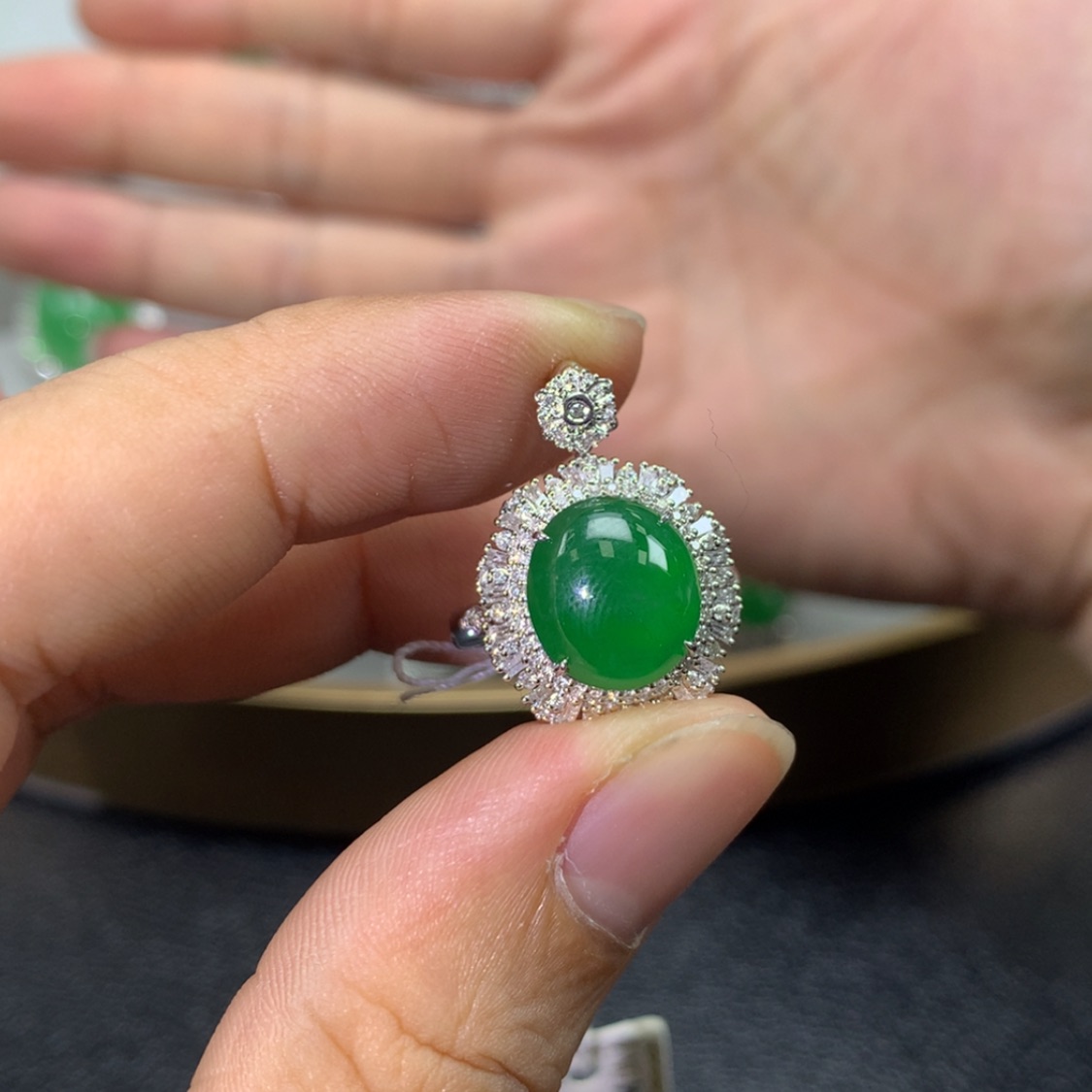 【闪购商品】翡翠戒指18K金镶嵌