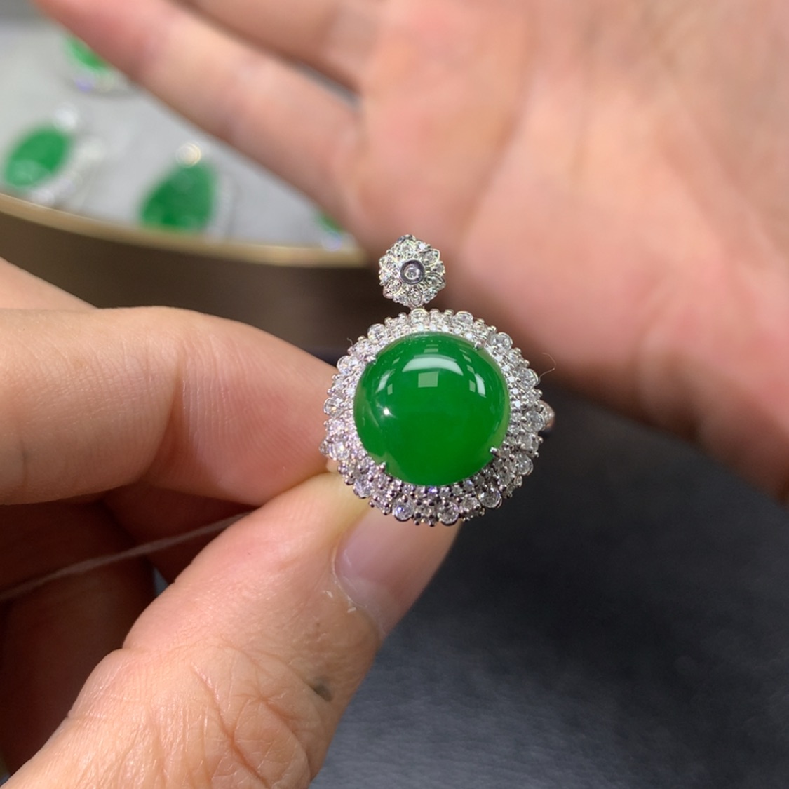 【闪购商品】翡翠戒指18K金镶嵌