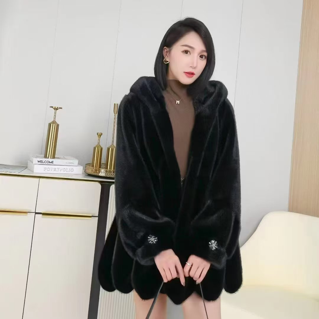 【正品六浪】2025渠道工厂女士冬季  加厚女士合成皮草热卖