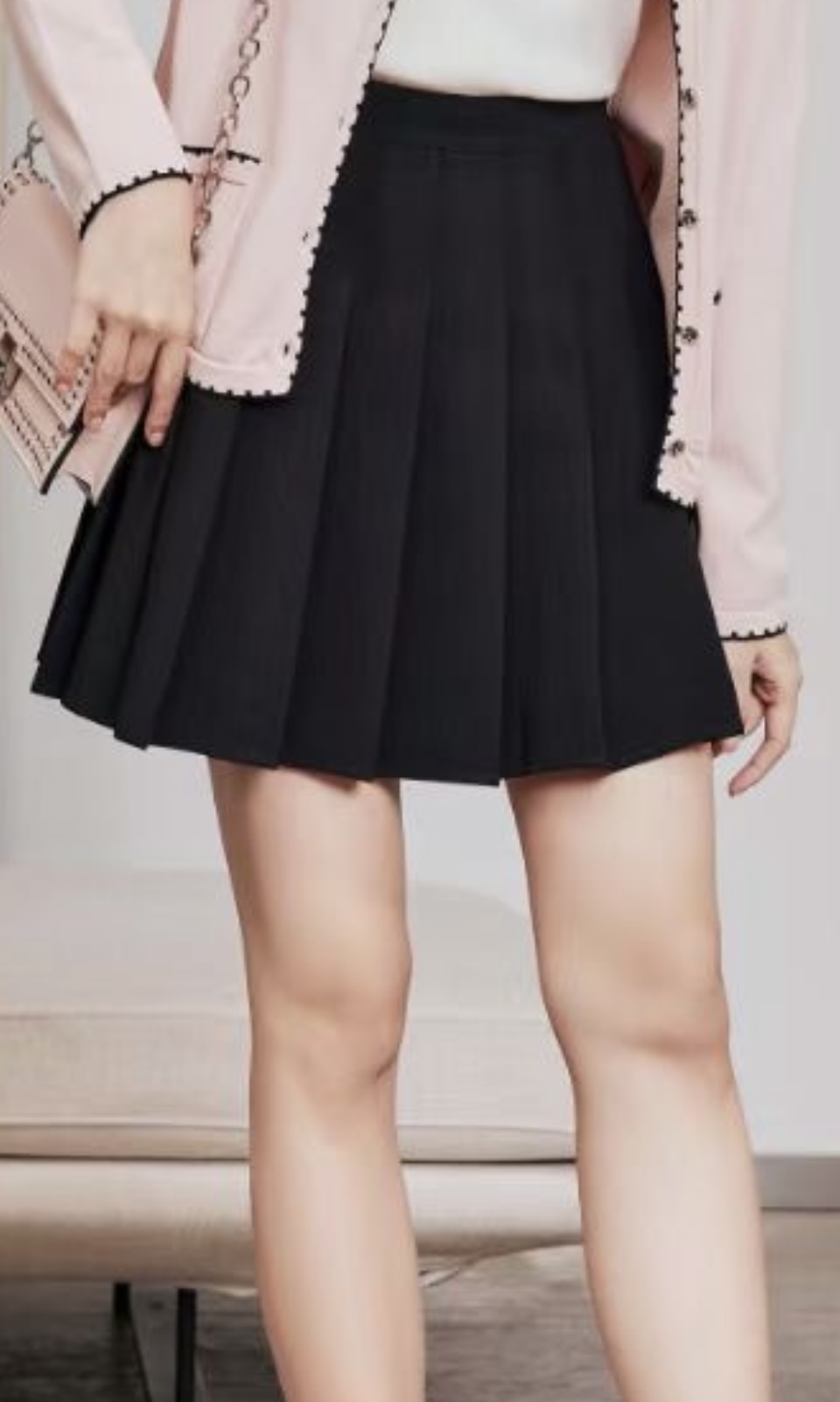 姚领YAOLY百褶裙裤 经典黑色俏皮可爱又减龄