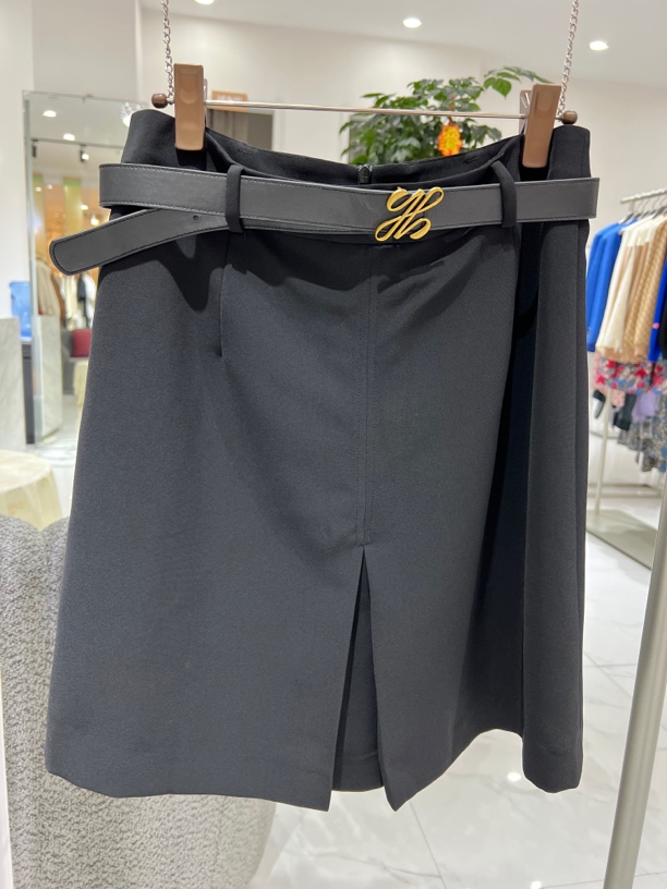 姚领YAOLY前开衩减龄半裙（送腰带）