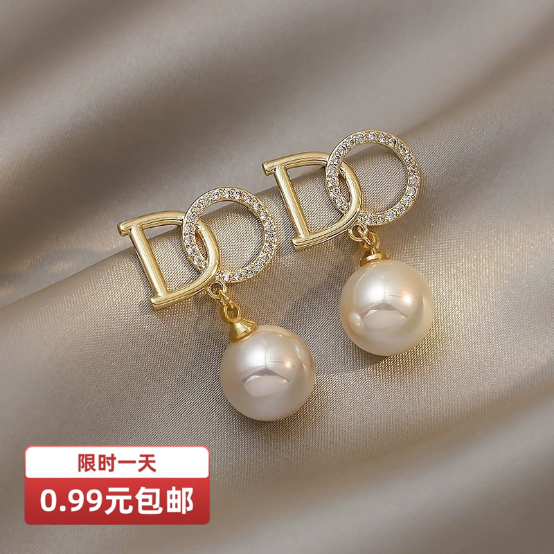 合金耳饰 S925银针耳饰百搭ins超仙简约小众气质个性新款时尚耳钉