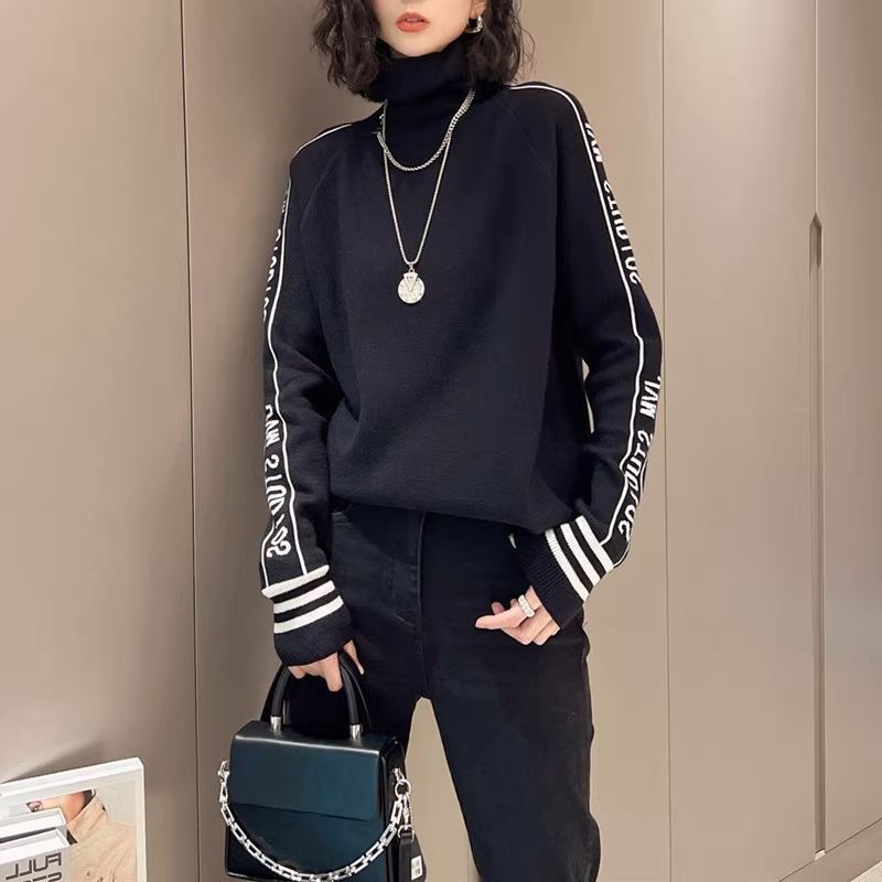 小太阳大码加厚德绒高领打底女秋冬季新款宽松显瘦加绒保暖T恤T