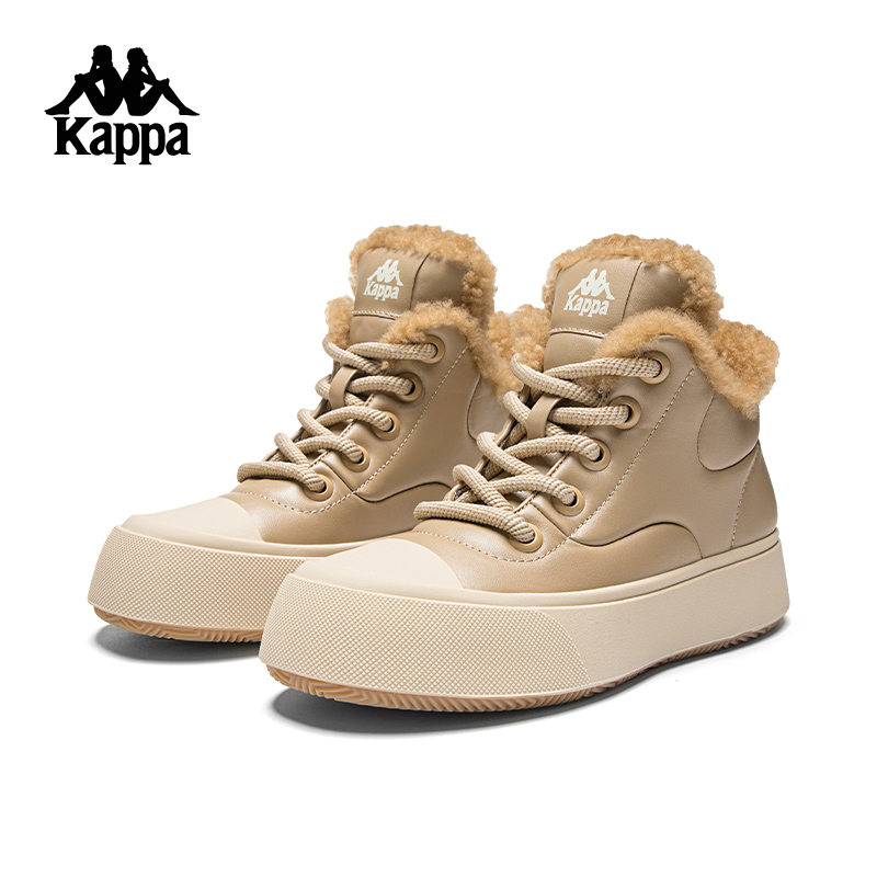 Kappa卡帕冬季加绒棉鞋保暖鞋子时尚潮流百搭女鞋K0D85CC56CJ1