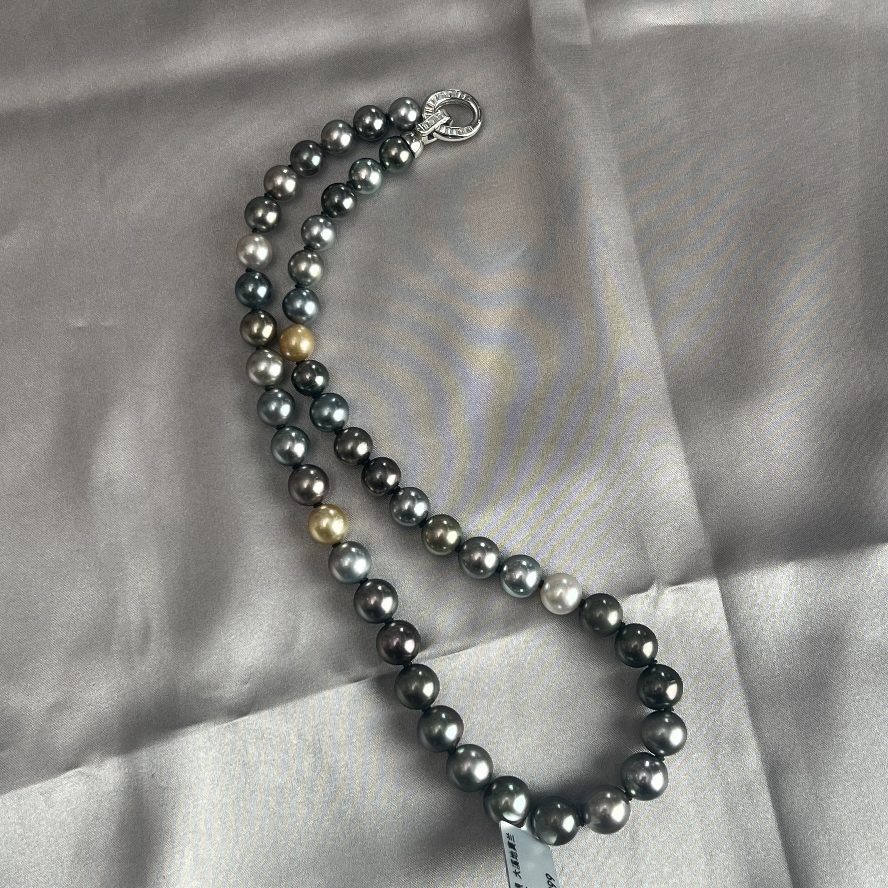 【菀儿】S925银 海水大溪地莫兰迪珍珠项链 8-11mm D026