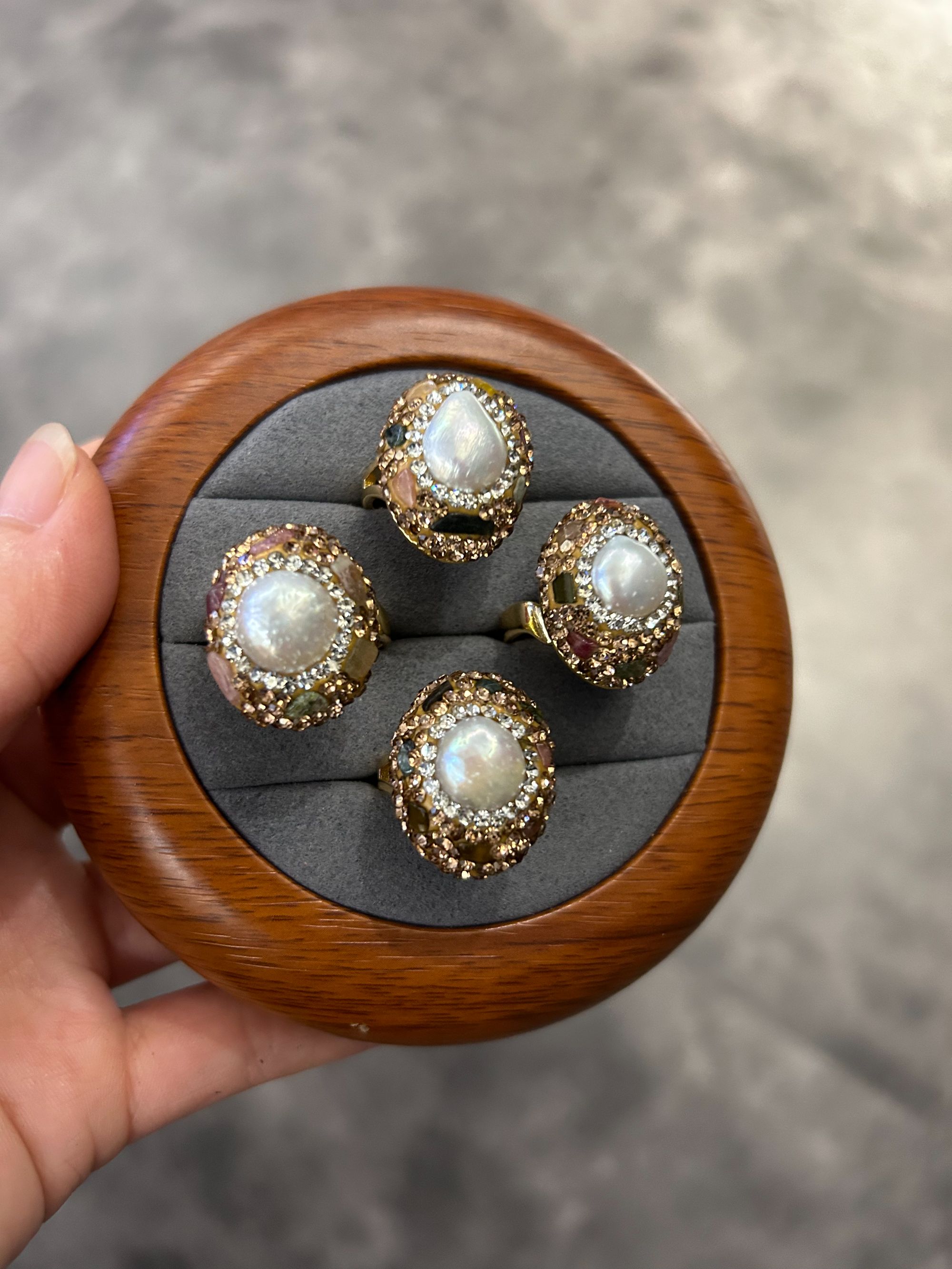 天然巴洛克淡水珍珠戒指开口【多样性发一】【DS013】