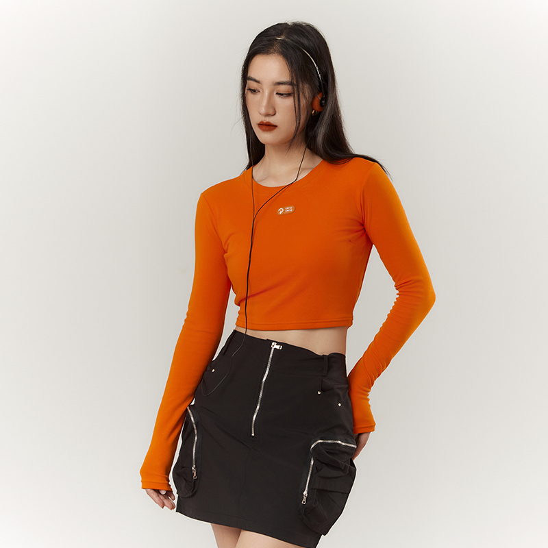 DlingDilng 辣妹露背自带替换胸垫短上衣健身服两色短款打底