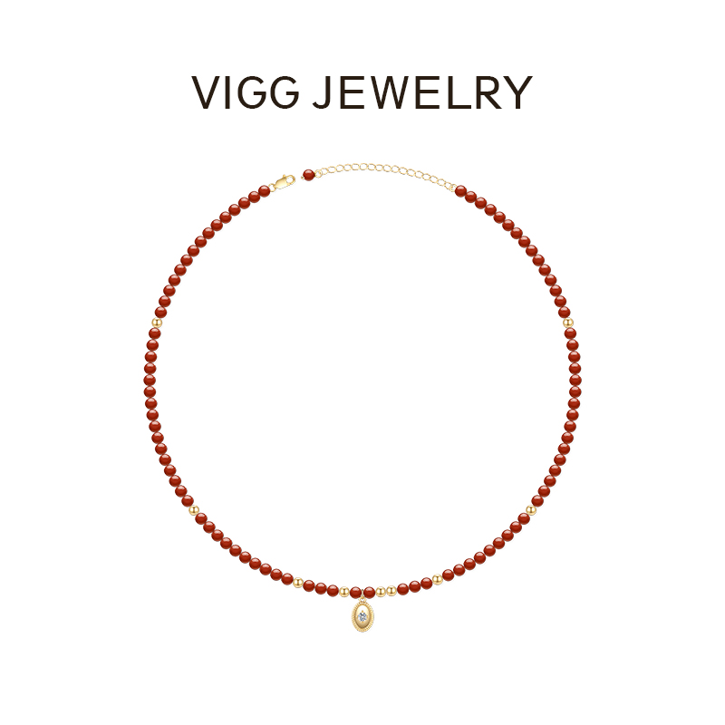 VIGG 铜合金项链 暖阳项链 气质轻奢时尚百搭复古