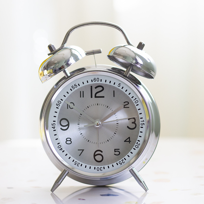 凯琴大铃声金属闹钟学生儿童起床卧室床头摆台式闹钟欧式简约闹钟
