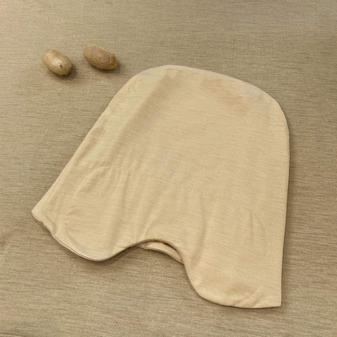 櫟丝御锦柞蚕丝空调睡眠帽纯色护头舒适一体安睡帽保暖 l24333