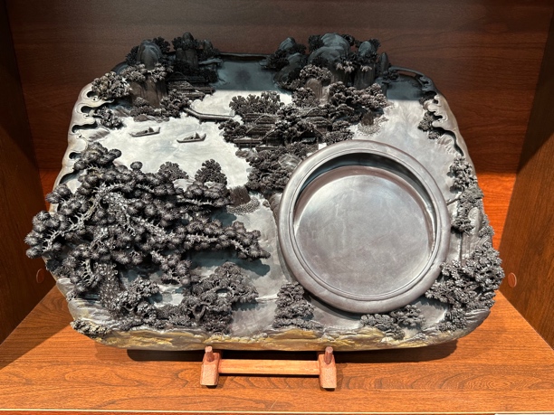 端砚麻子坑大号收藏山水砚