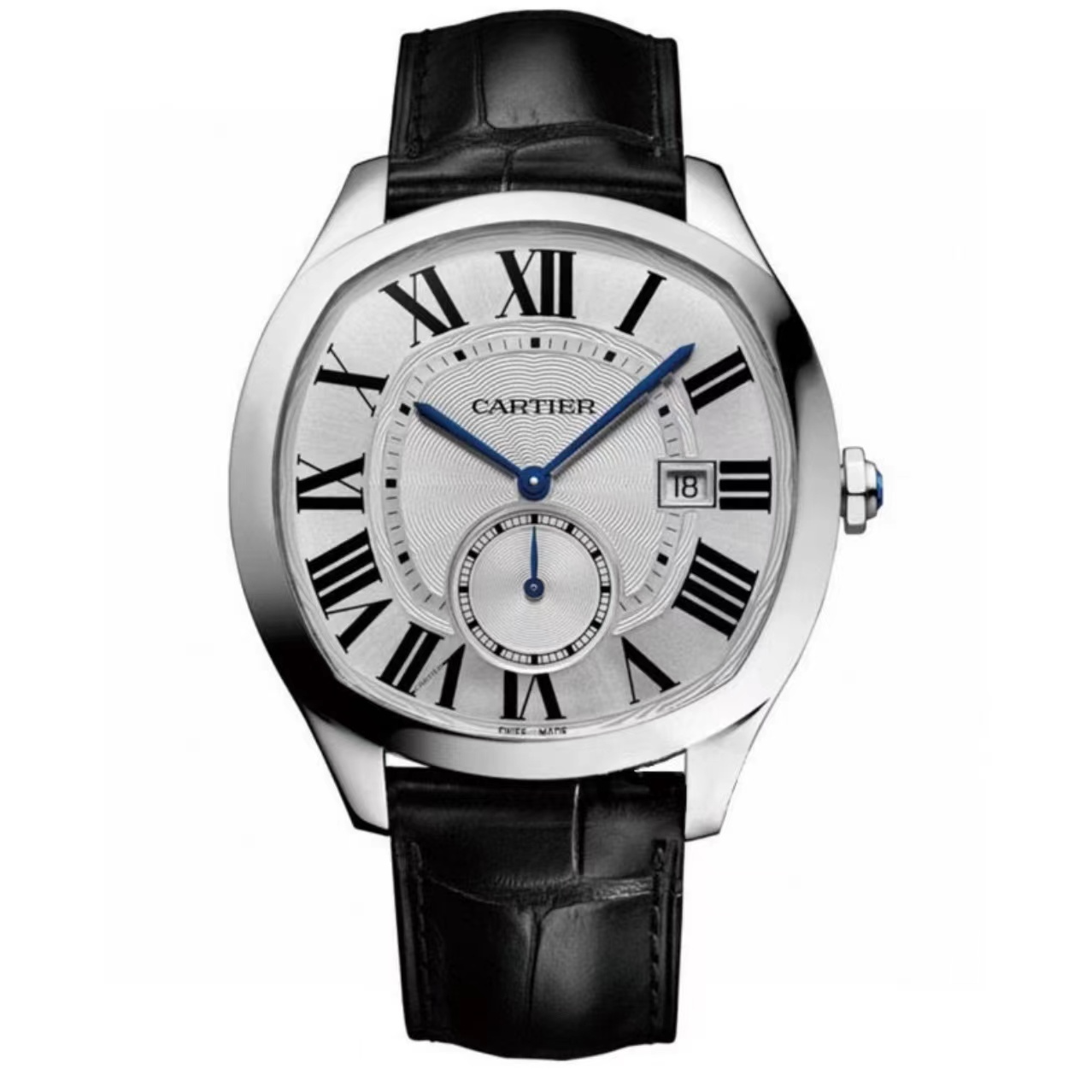 99新 Cartier/卡地亚 大卫WSNM0004 41*40精钢白盘 机械男士 单表