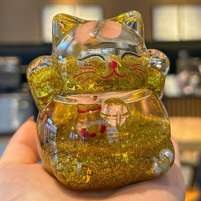 流沙瓶招财猫摆件八方来财一个