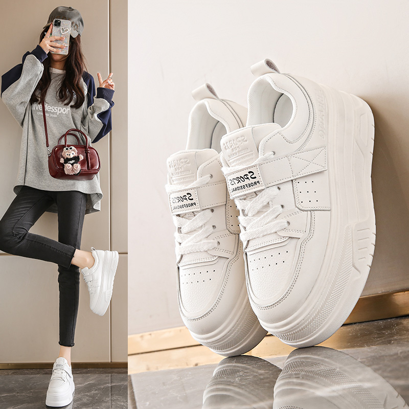羽乐线下实体供应链-厚底小白鞋-8501
