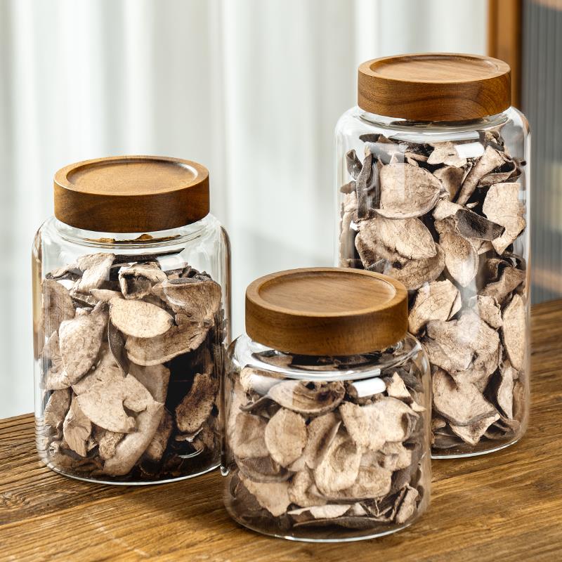 玻璃密封罐陈皮专用储存罐家用干货藏储罐高硼硅展示瓶小青柑瓶子