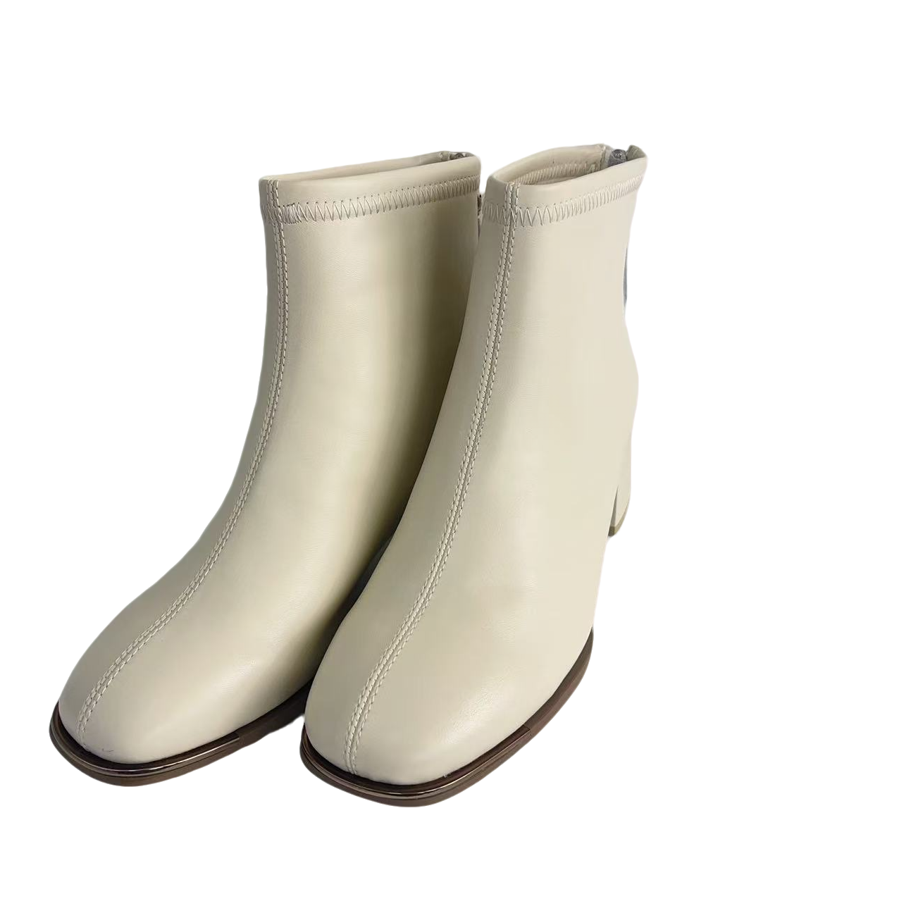 H666真皮时尚高跟短靴