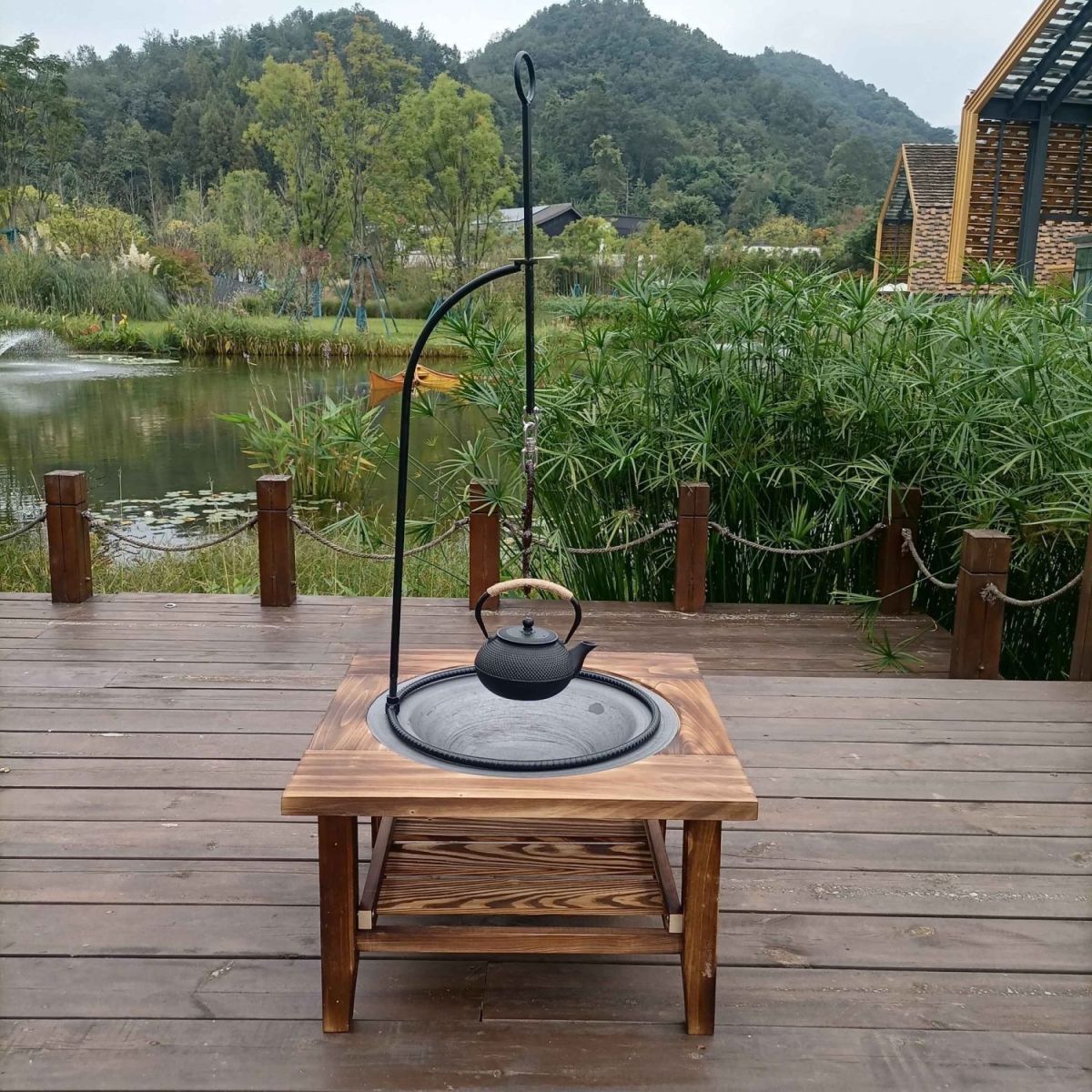 【小扬哥专属】实木老式烤火盆铸铁炭火盆冬季取暖烤火炉室内家露营