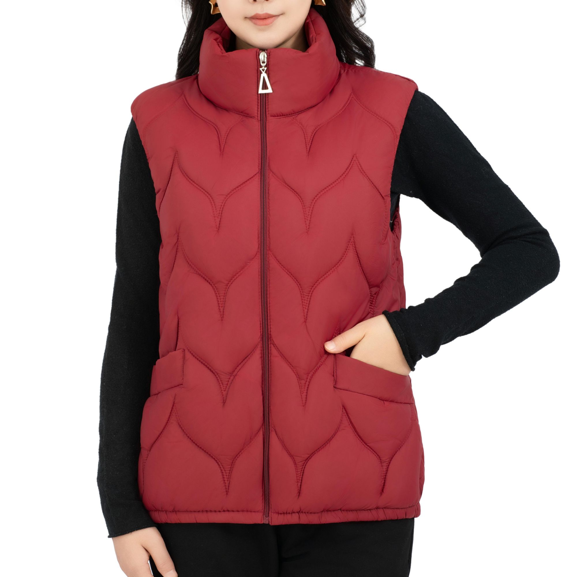 （晨现货）秋冬新款小火苗女士百搭宽松版马甲