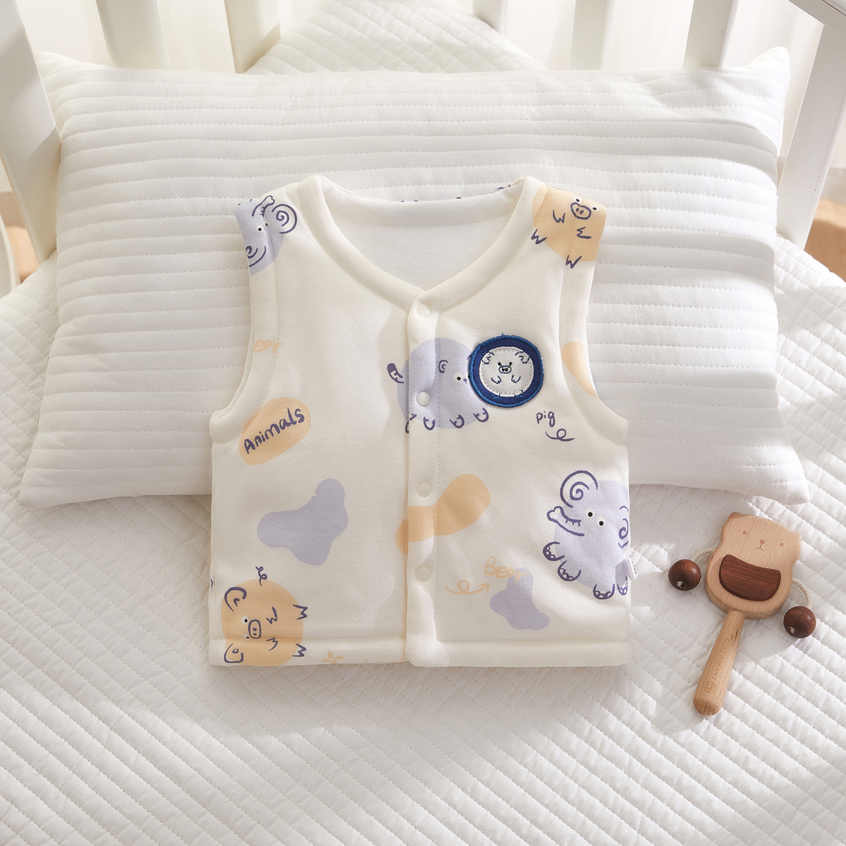 120克棉马甲新生儿婴幼儿冬季秋冬加厚款纯棉A类宝宝衣服保暖冬季