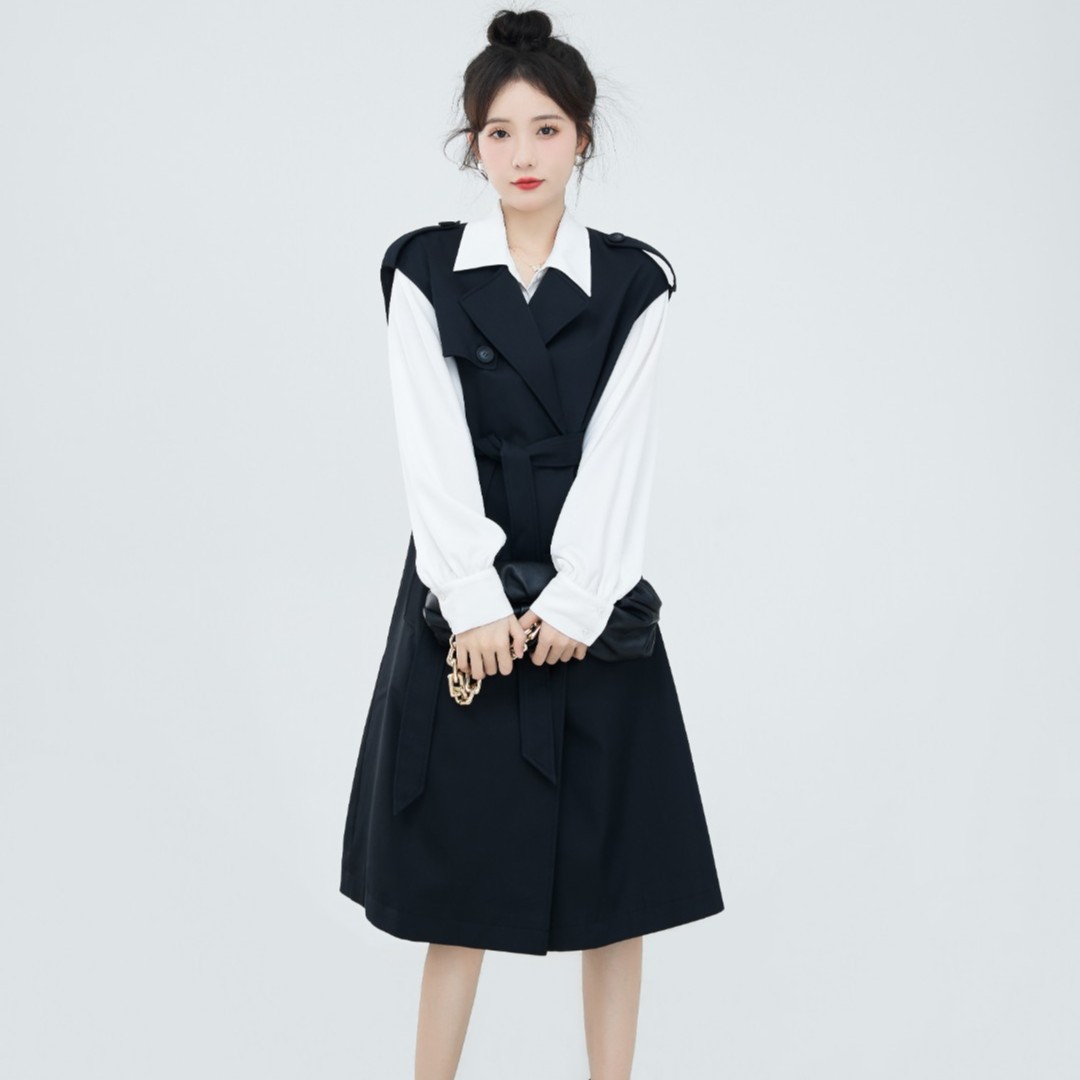 SHAOE清仓专场【罗马画报】春秋遮肉连衣裙时尚外套衬衫S2022122002