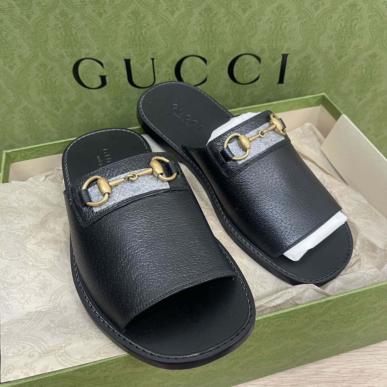 全新未使用 GUCCI/古驰 /七七/全皮拖鞋