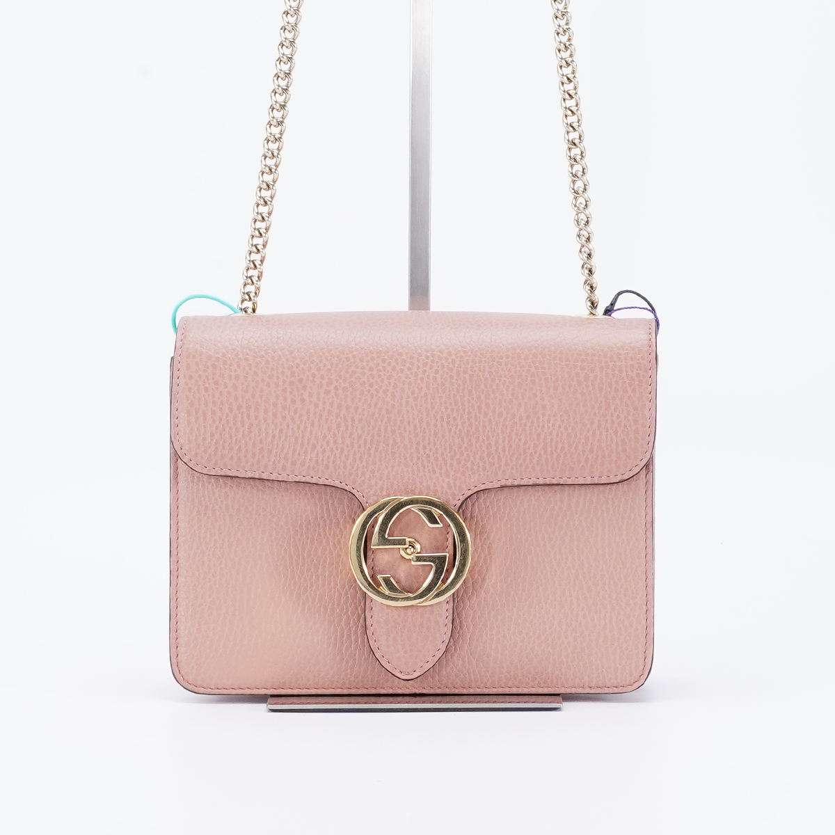 95新 GUCCI/古驰 风琴包小号粉色/BG22005640