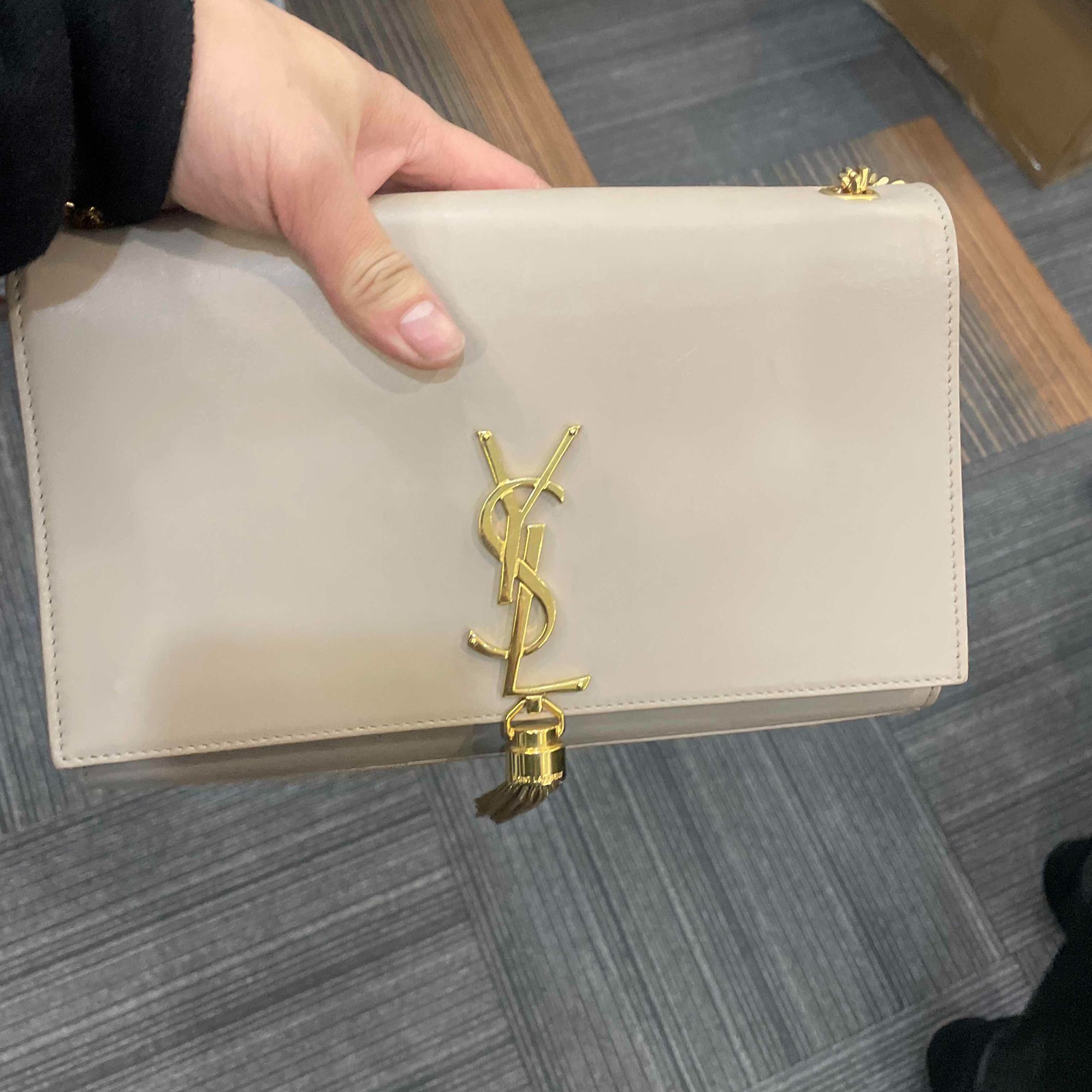 95新 YSL/圣罗兰 流苏光面/B13十