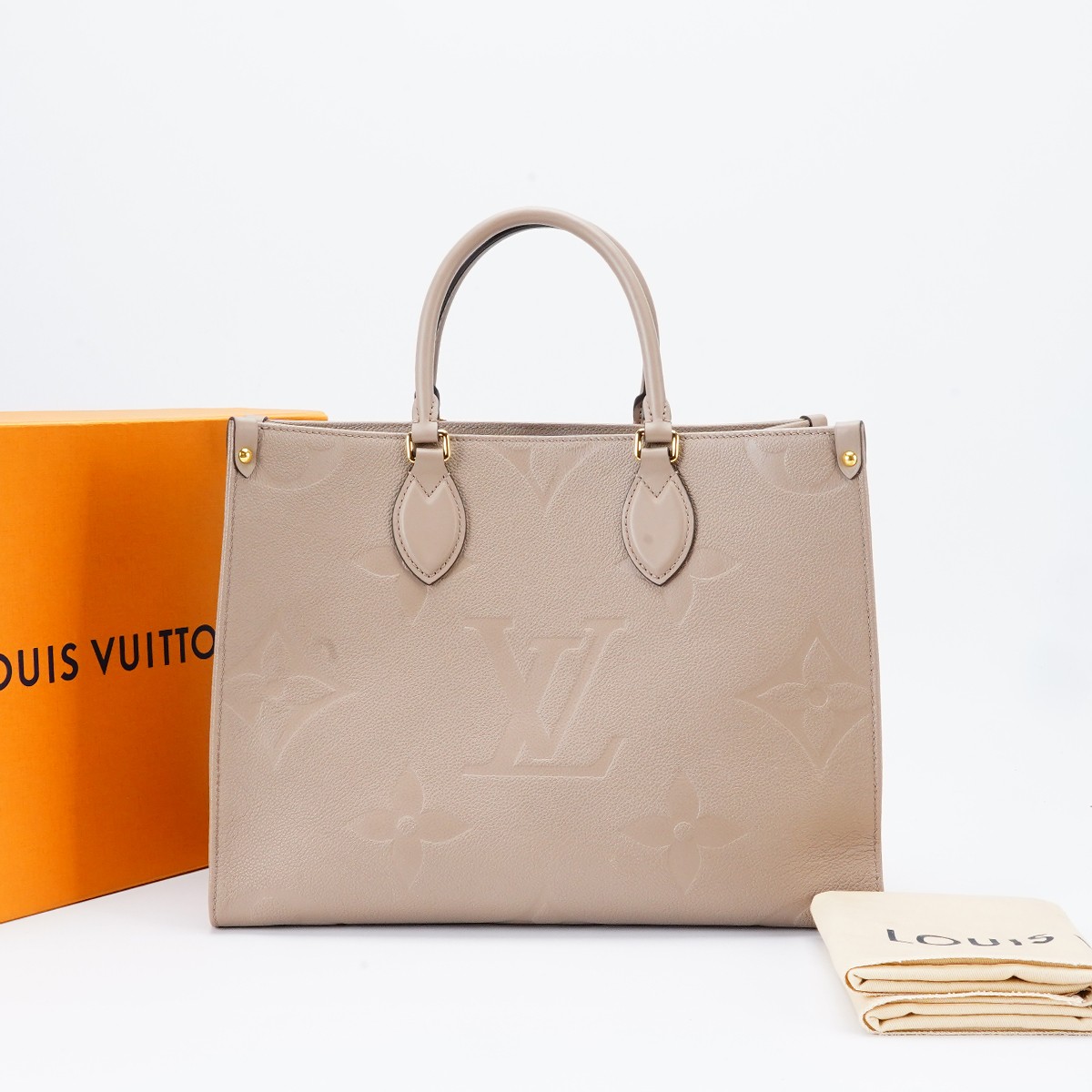 95新 LouisVuitton/路易威登 onthego中号包全皮款/BG22013299