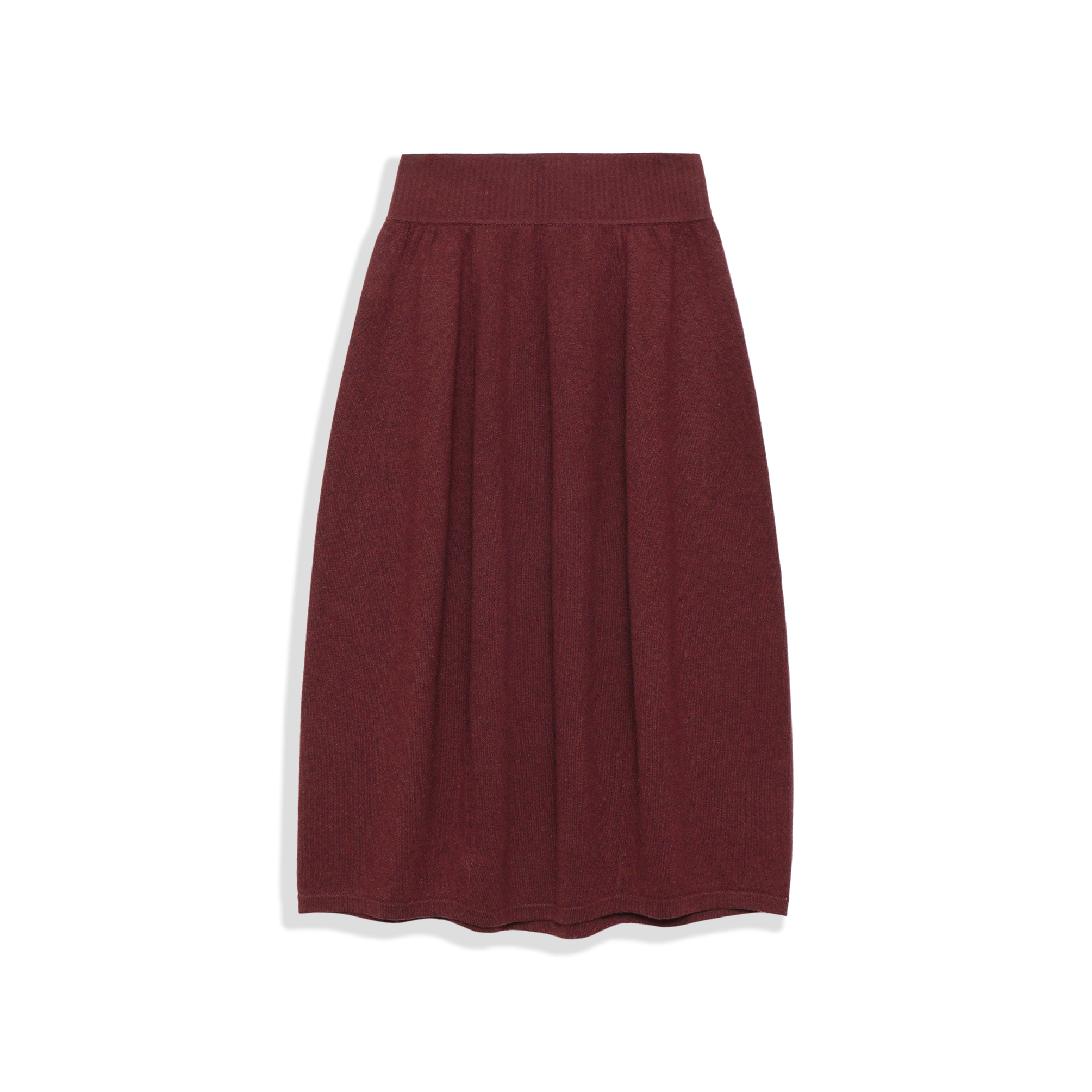 雅比那【花苞裙】 女士秋冬时尚休闲高腰针织平纹山羊绒半裙