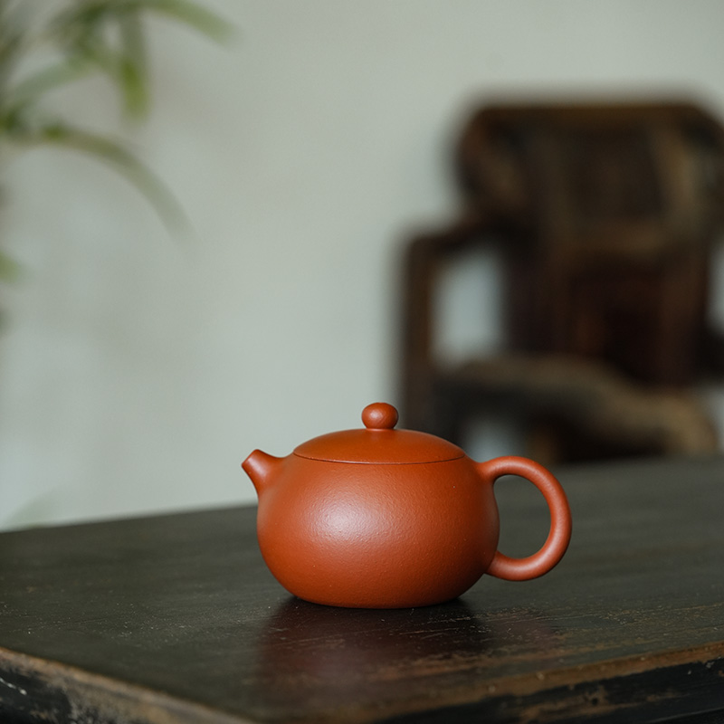 0添加 一马平川系列 铁15%黄龙山大红袍红泥单一矿西施壶170毫升 