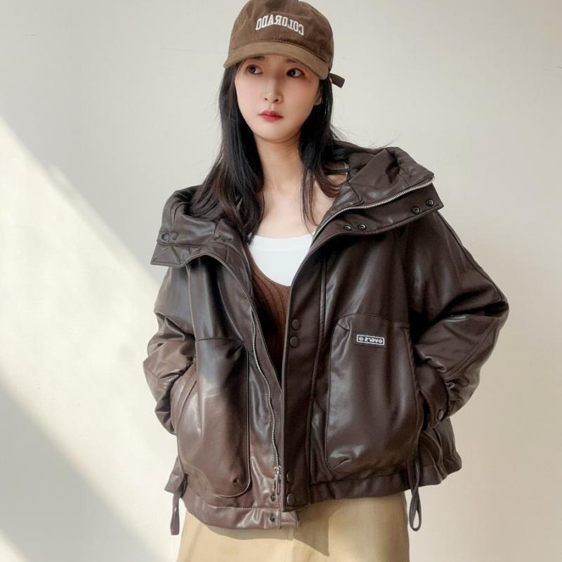 2023年新款棉服女冬短款宽松小个子皮衣外套韩版潮流棉衣加厚棉袄