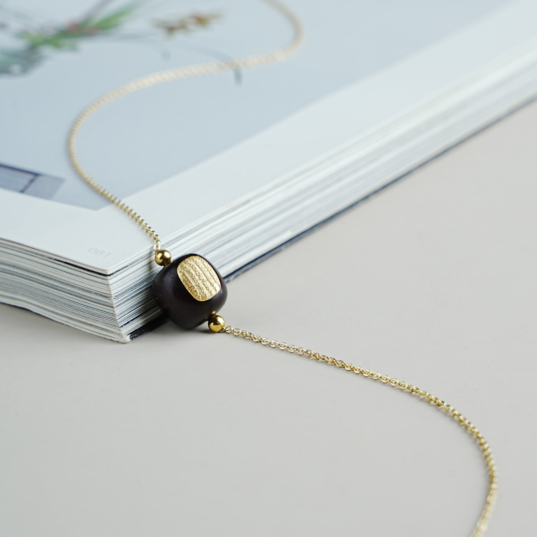 《静柏》小叶紫檀12mm规格女款气质五条纹简单设计护主气质时尚吊坠