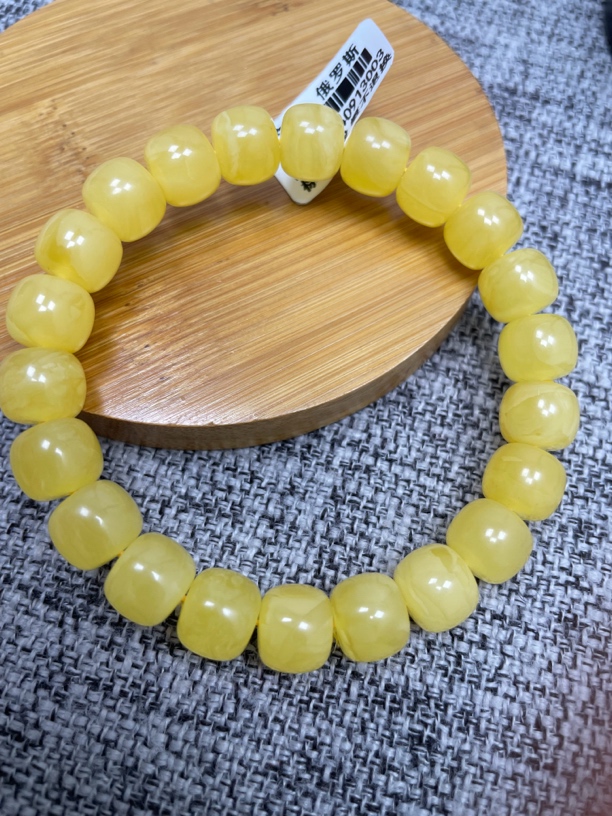 蜜之缘天然原矿蜜蜡10+mm满蜜老型手串