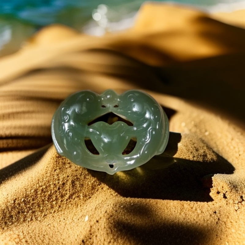 天然和田玉海豚爱心吊坠一生挚爱挂件男女情侣款 饰品 多样性发货