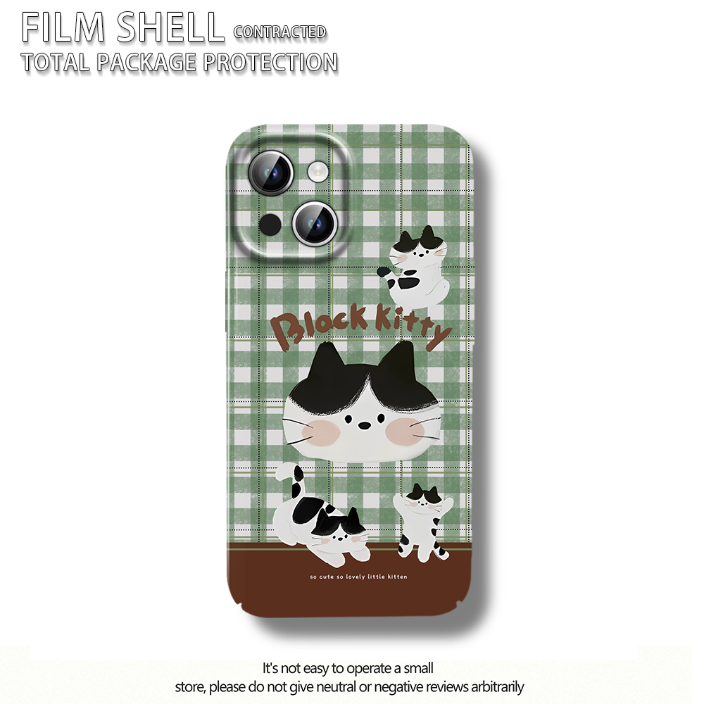 菲林格子小猫适用于苹果16手机壳华为oppo小米vivo红米iphone荣耀