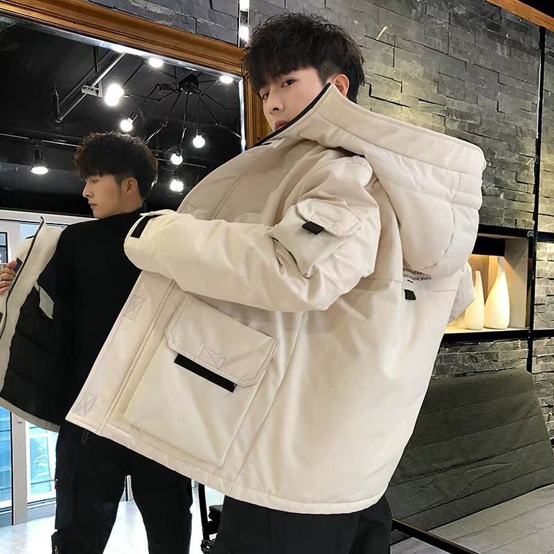 波司澄冬季羽绒服男新款潮流帅气短款学生工装轻薄加厚冬装男