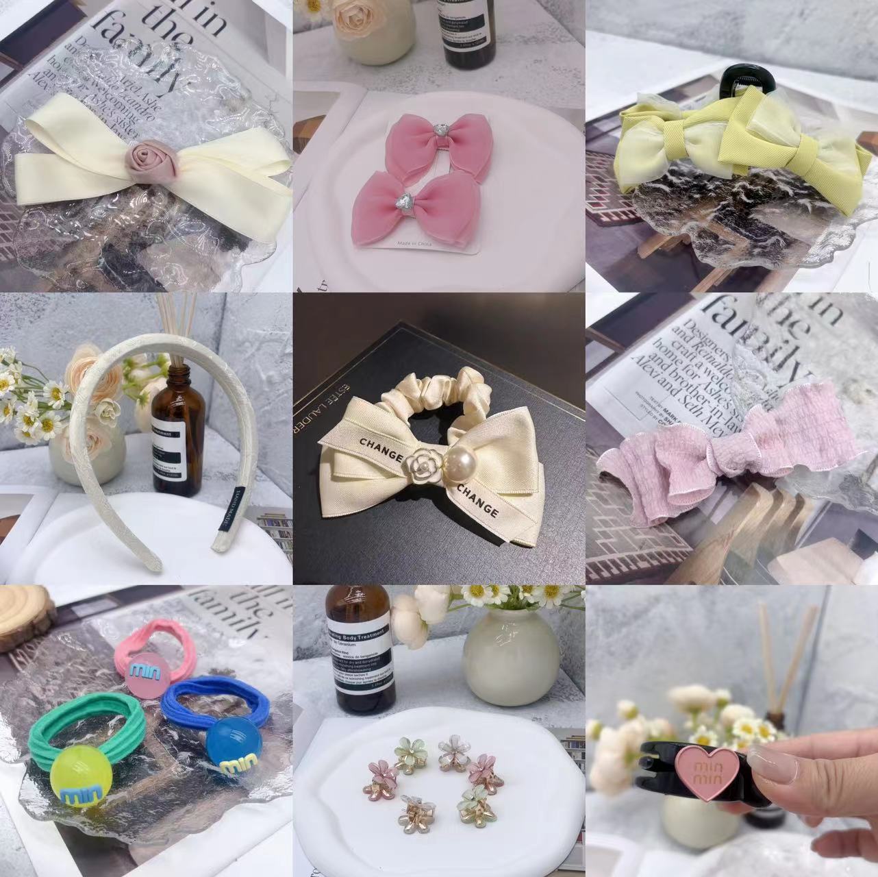 123气质时尚发圈简约甜美弹力发饰少女透明发绳可爱百搭头饰