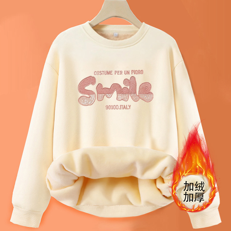 包邮【加绒款】秋冬季圆领卫衣INS印花情侣装卫衣休闲卫衣-组合16