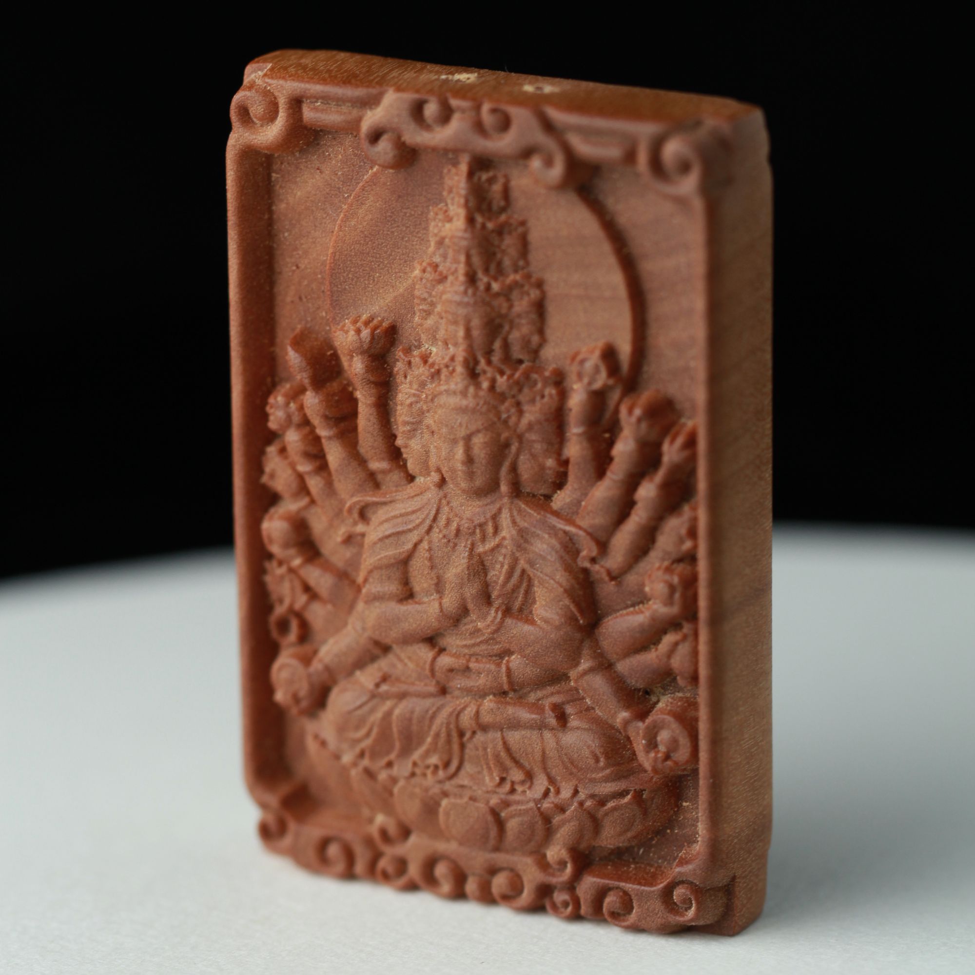 侨梵印度老山檀迈索尔正区“入门级”（生肖守护）雕刻牌461尺寸吊坠