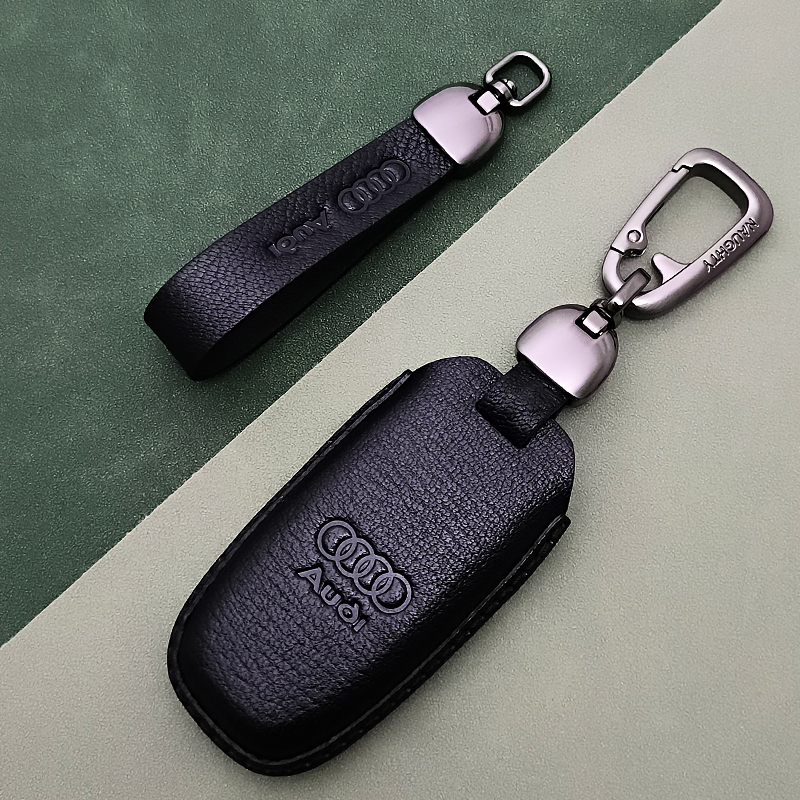 奥迪A4L A6L A7 A8 Q5 Q7 Q3 Q2L真皮2023款商务汽车钥匙套钥匙扣