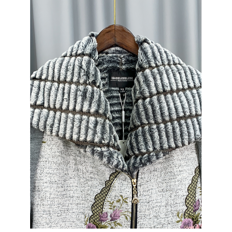  秋冬新款加厚可拆卸内衬中年妈妈外套 伊5988R