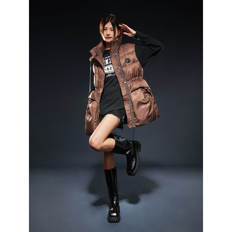 秋冬女新款保暖加厚白鹅绒羽绒服 D66632329