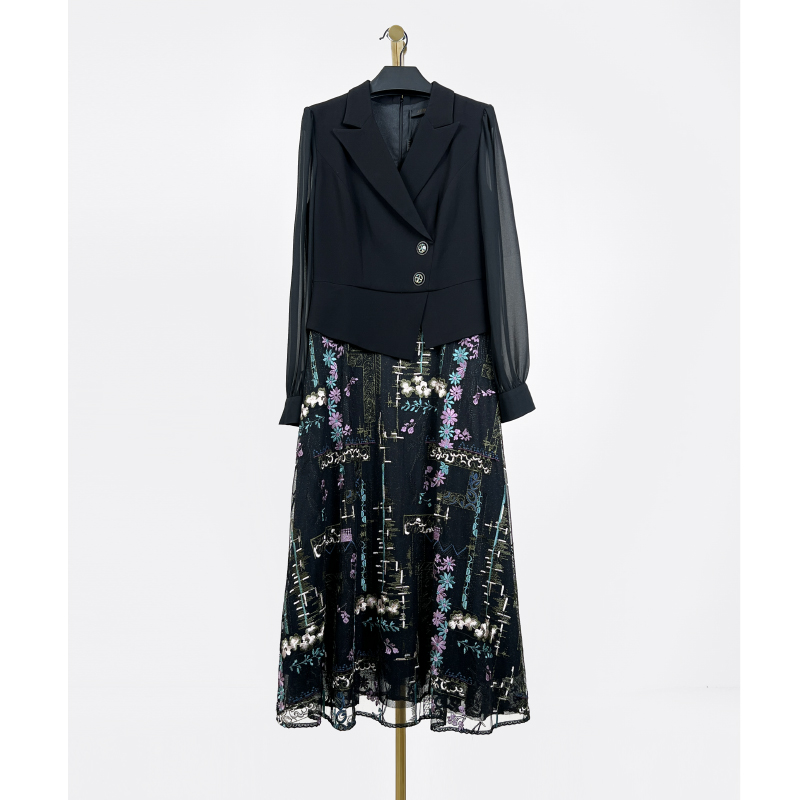  秋冬新款洋气时尚休闲百搭连衣裙 欧1090P