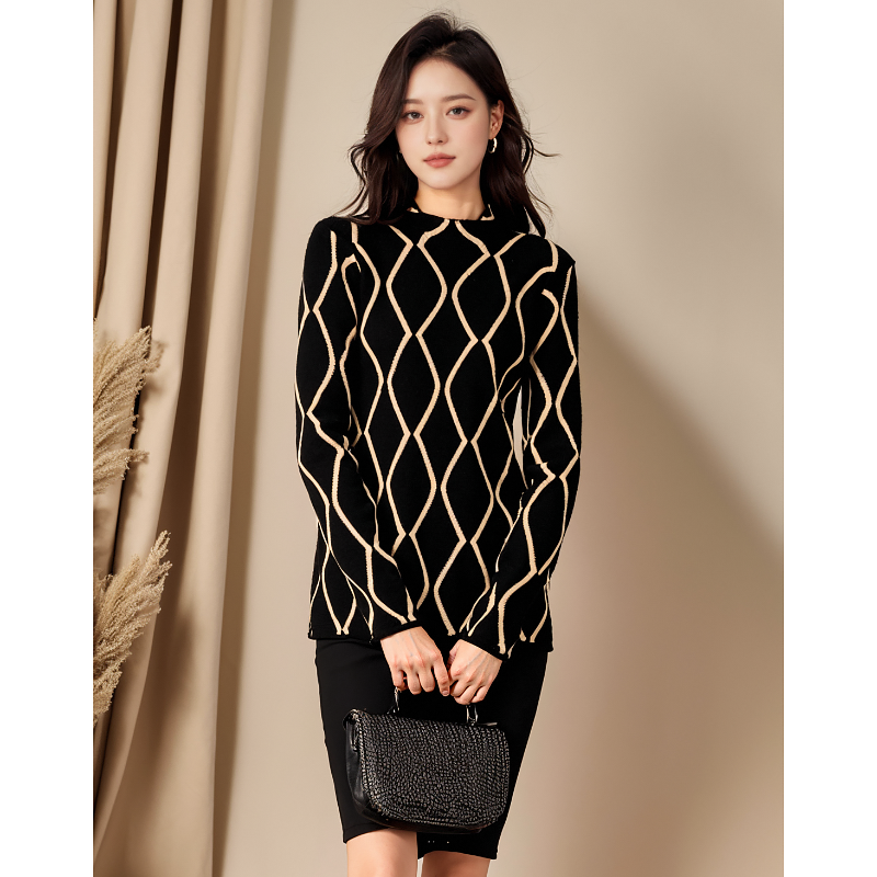  秋冬新款洋气时尚休闲百搭上衣 绮9178C