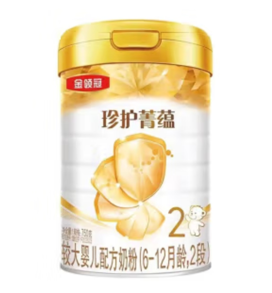 伊利珍护菁蕴二段较大婴儿配方奶粉750g