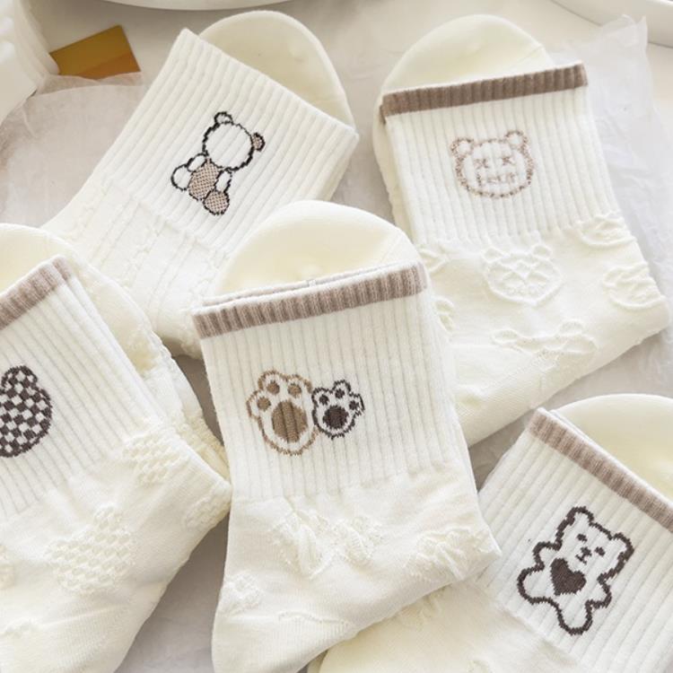 【福利清仓】袜袜子女中筒月子袜长筒ins潮百搭双针双路堆堆袜吸