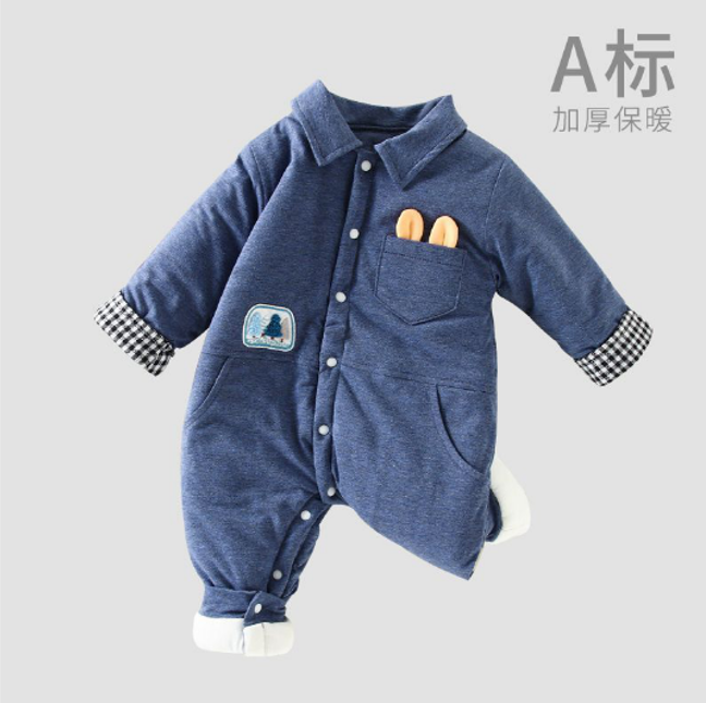【薄棉闭裆哈衣43217】#小厘米童品#婴儿衣服#纯棉A类#商超品质
