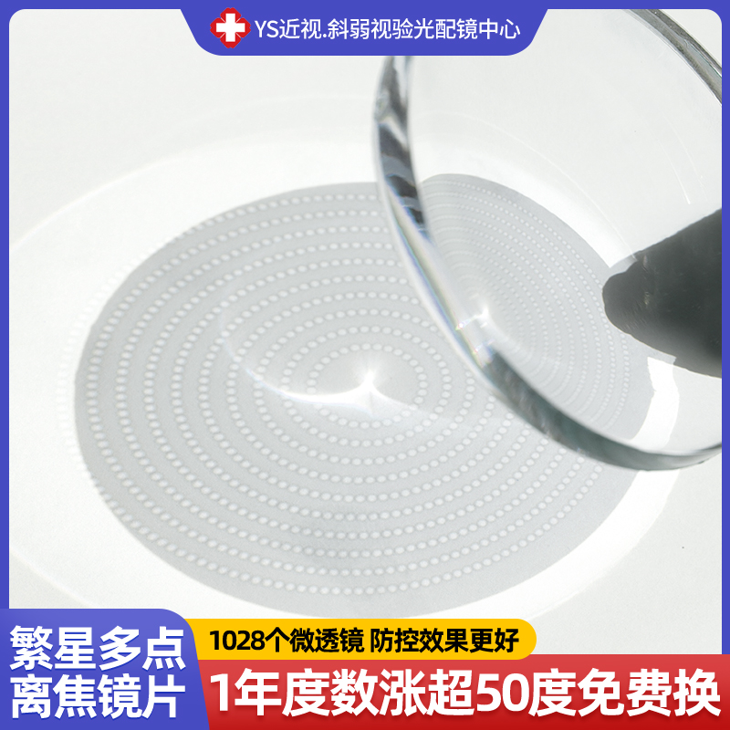 学生近视眼镜多点离焦近视防控镜片缓解儿童近视增长近视散光镜片