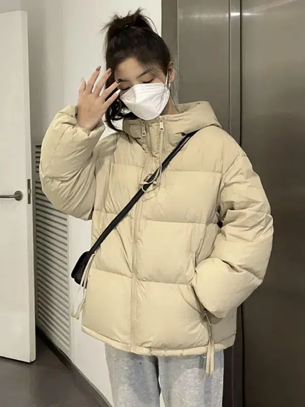新款羽绒服羽绒服女短款2023新款加厚韩版宽松连帽大码羽绒服小